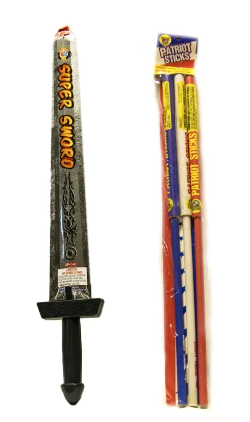 Roman candles and sticks
